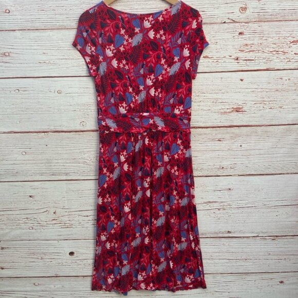 Boden Amelie Jersey Dress in Red Paradise Floral Sz 6 - Picture 13 of 13